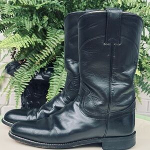 Frye / Justin Black Size 7B Men or Women Leather Cowboy Boots FANTASTIC Shoes